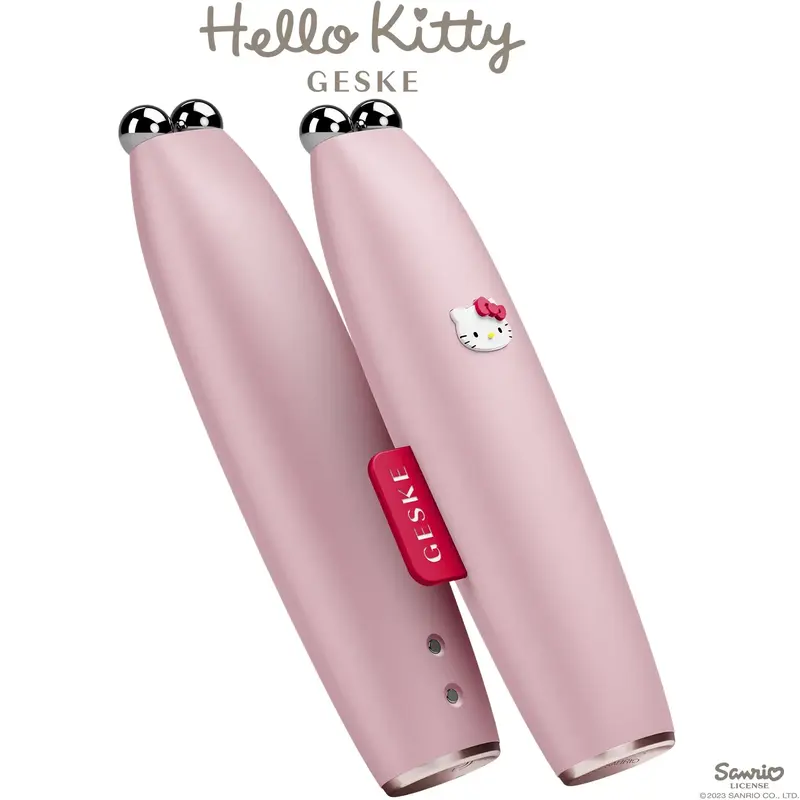 Мікрострумова ручка для підтяжки обличчя GESKE MicroCurrent Face-Lift Pen 6 в 1 by Hello Kitty рожевий - фото - №5