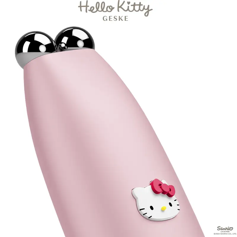 Мікрострумова ручка для підтяжки обличчя GESKE MicroCurrent Face-Lift Pen 6 в 1 by Hello Kitty рожевий - фото - №4