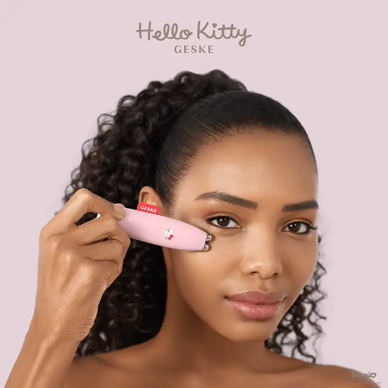 Мікрострумова ручка для підтяжки обличчя GESKE MicroCurrent Face-Lift Pen 6 в 1 by Hello Kitty рожевий - фото - №3