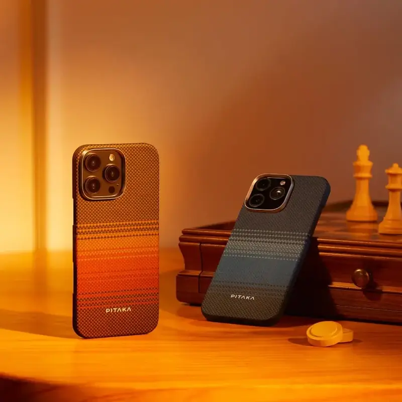 Чохол для iPhone 16 Pro Max Pitaka Tactile Woven Case Moonrise (KI1601MOM) - фото - №6