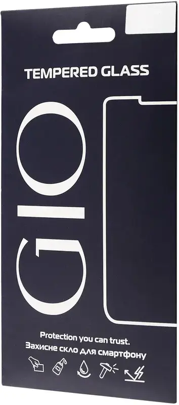 Захисне скло GIO для iPhone 16 (black) - фото - №0