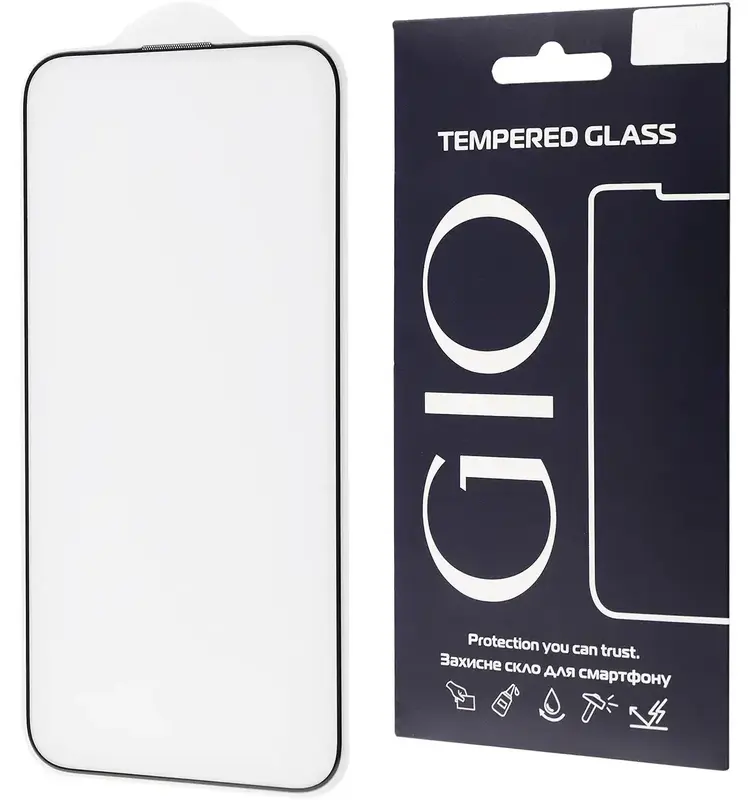 Захисне скло GIO для iPhone 16 (black) - фото - №4