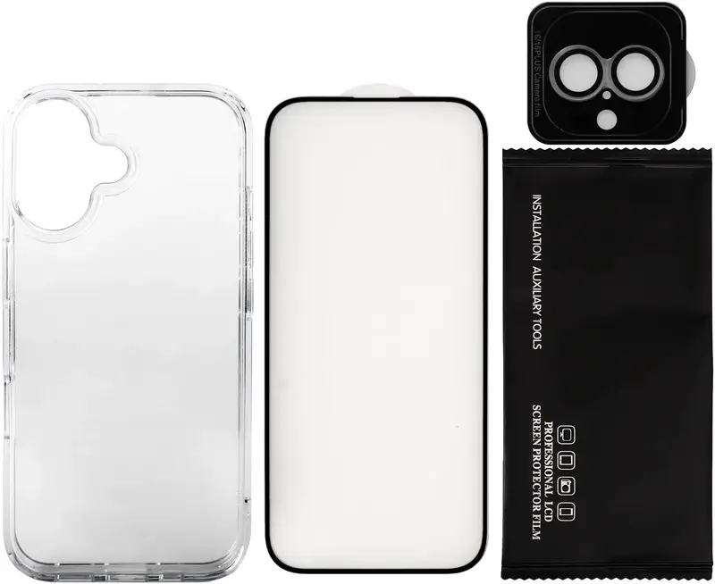 Защитный комплект для iPhone 16 Qber Premium Set - фото - №1