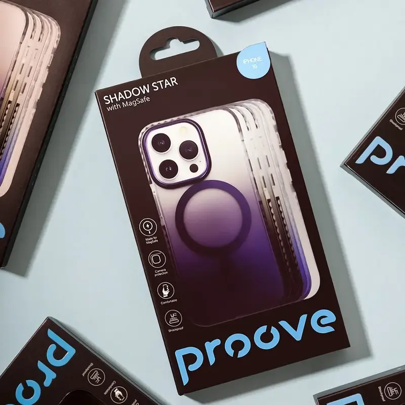Чохол для iPhone 16 Proove Shadow Star Case with Magnetic Ring (blue) - фото - №4