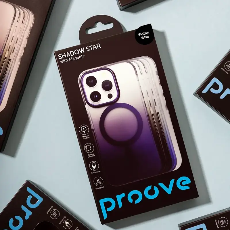 Чохол для iPhone 16 Pro Proove Shadow Star Case with Magnetic Ring (black) - фото - №4