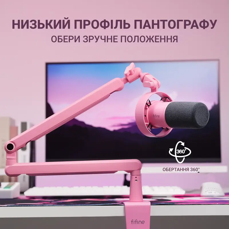 Микрофон Fifine T688P Pink фото