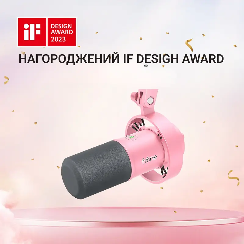 Микрофон Fifine T688P Pink фото