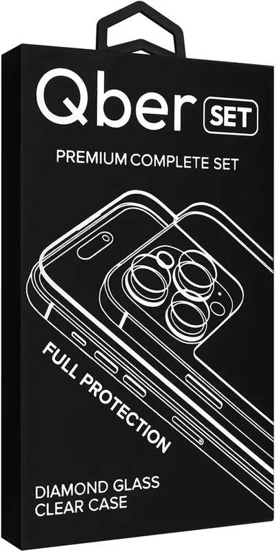 Захисний комплект iPhone 15 Pro Qber Premium Set MS 3 - фото - №1