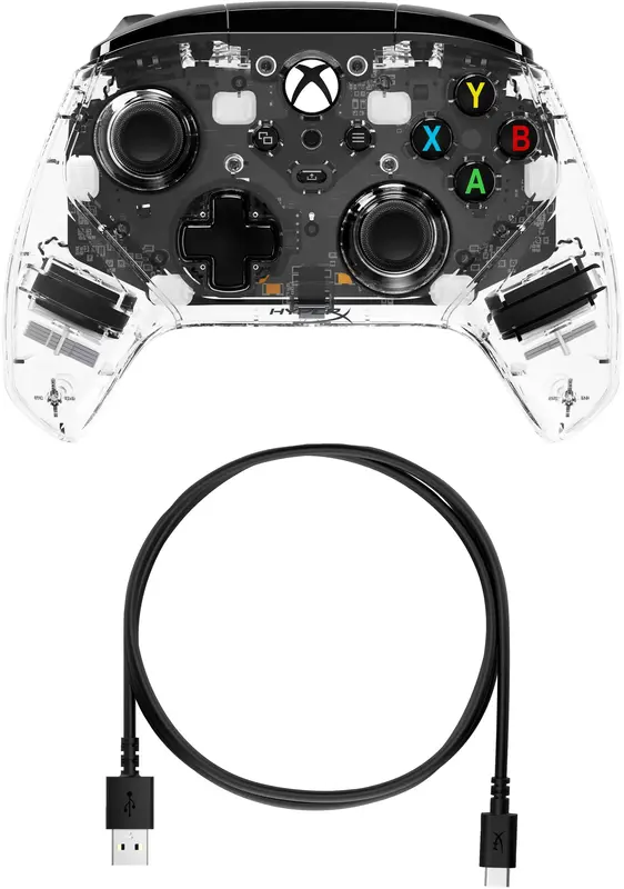 Ігровий контролер HyperX Clutch Gladiate RGB Xbox, PC, USB-A прозорий фото