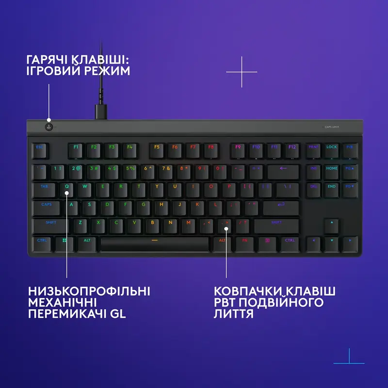 Ігрова клавіатура Logitech G515 Wired Black фото