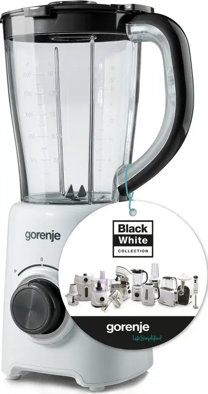 Блендер стаціонарний Gorenje B500XG білий - фото - №2