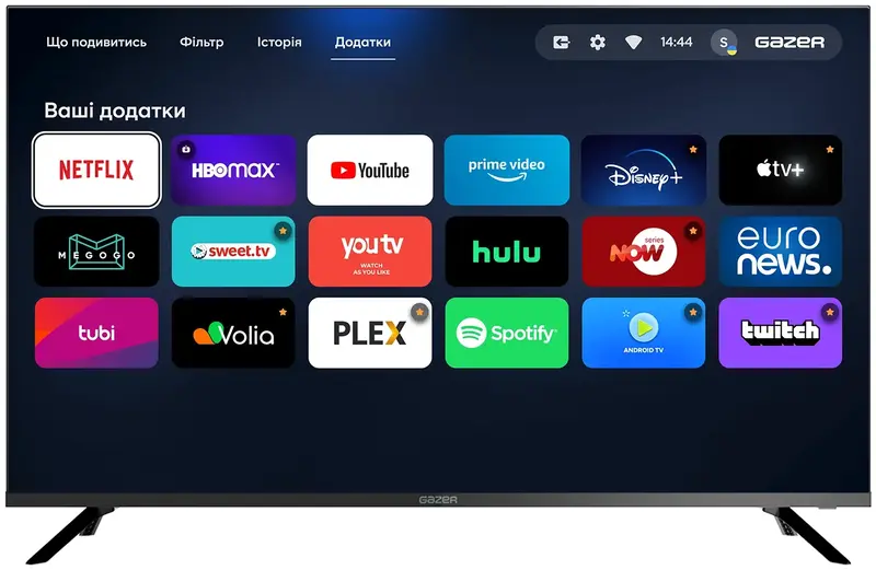 Телевізор Gazer 43" FHD MetaSmart Live Edition UA (TV43-FN1) фото