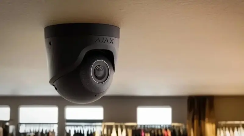 Відеокамера спостереження Ajax TurretCam (8 Mp/2.8 mm) ASP black фото