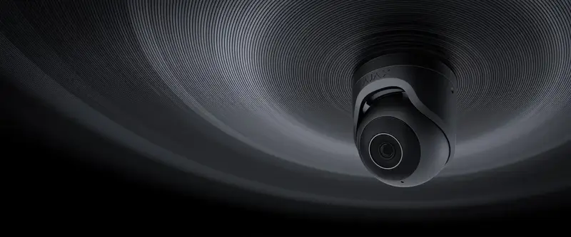 Відеокамера спостереження Ajax TurretCam (8 Mp/2.8 mm) ASP black фото