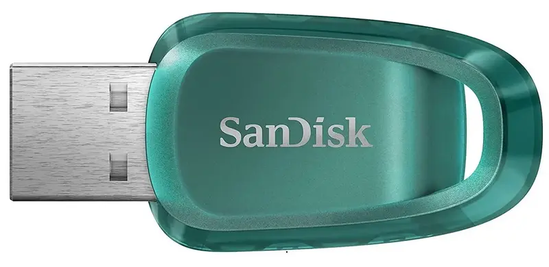 USB-Flash SanDisk 64GB USB 3.2 Type-A Ultra Eco Зелений - фото - №0