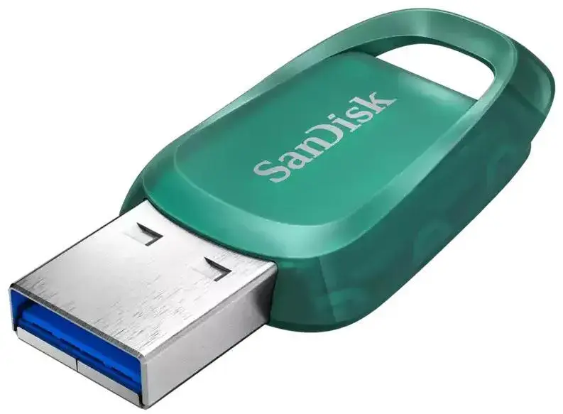 USB-Flash SanDisk 64GB USB 3.2 Type-A Ultra Eco Зелений - фото - №1