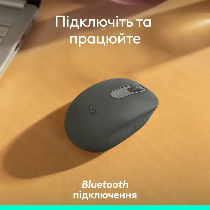 Миша Logitech бездротова (M196) Bluetooth графiтова фото