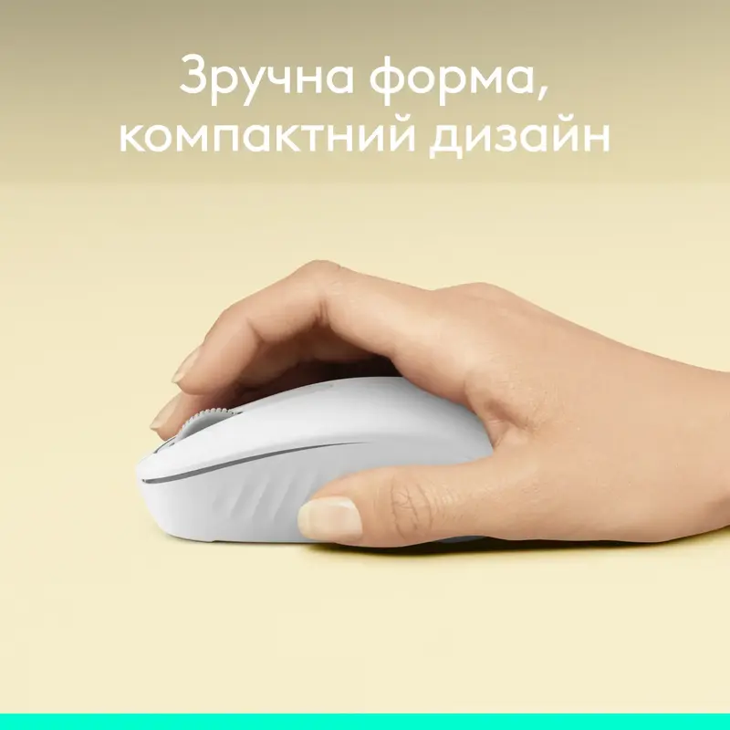 Миша Logitech бездротова (M196) Bluetooth бiла фото