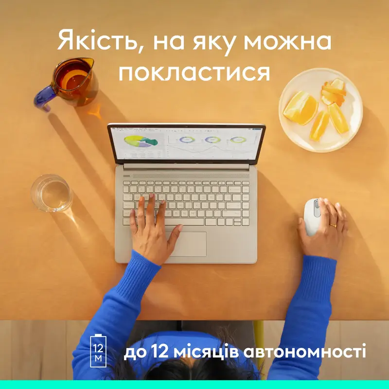 Миша Logitech бездротова (M196) Bluetooth бiла фото
