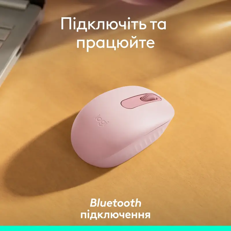 Миша Logitech бездротова (M196) Bluetooth рожева - фото - №2