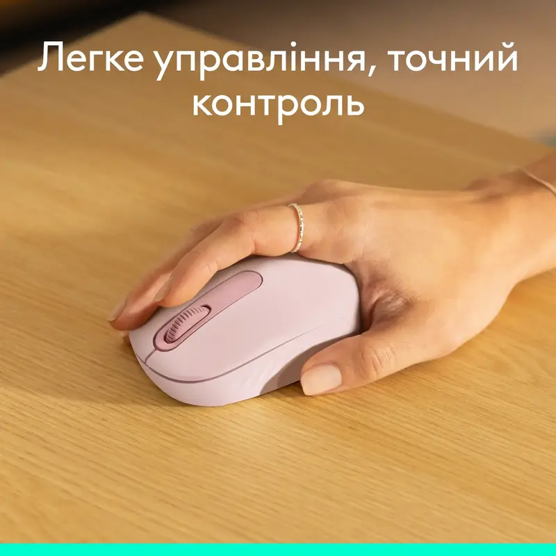 Миша Logitech бездротова (M196) Bluetooth рожева - фото - №4