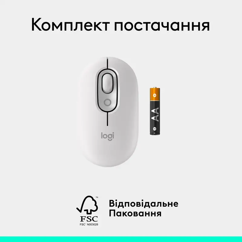 Мышь Logitech беспроводная POP Mouse with emoji Bluetooth белая фото