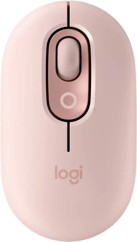 Мышь Logitech беспроводная POP Mouse with emoji Bluetooth розовая фото