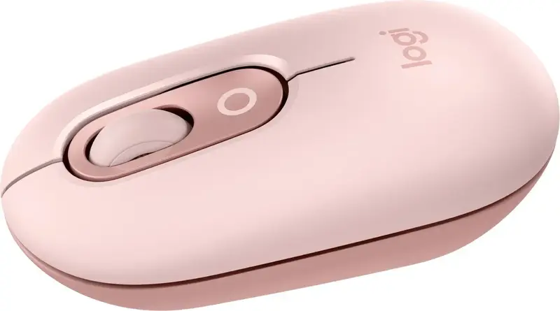 Мышь Logitech беспроводная POP Mouse with emoji Bluetooth розовая фото