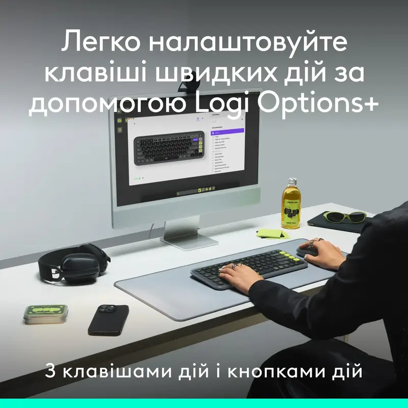 Комплект Logitech POP Ikon Combo UA бездротовий бузковий фото