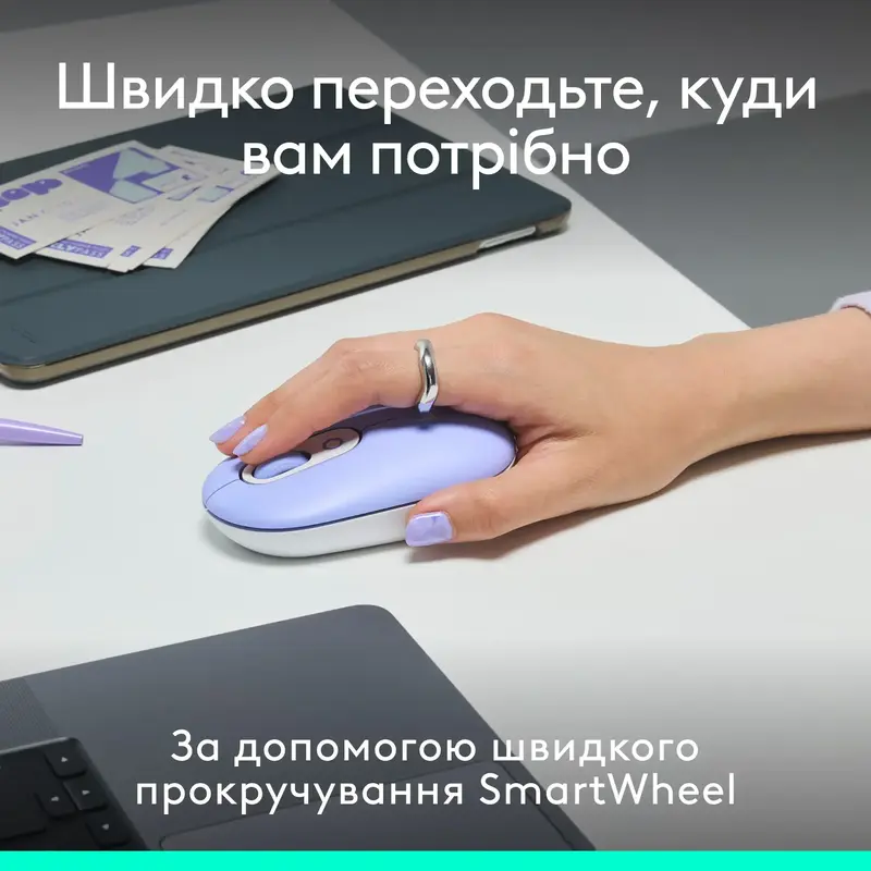 Комплект Logitech POP Ikon Combo UA бездротовий бузковий фото