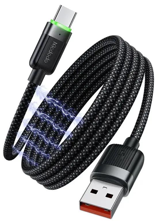 Кабель USB-USB-C McDodo (CA-565) Magnetic 6A 1.2m черный фото