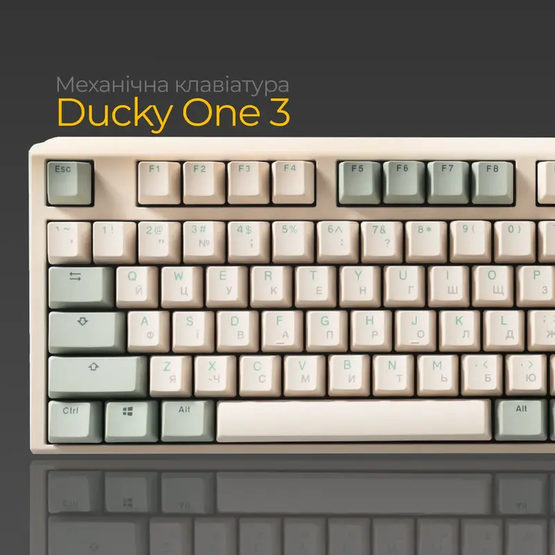 Ігрова клавіатура Ducky One 3 Cherry MX Brown Matcha Cream - фото - №2