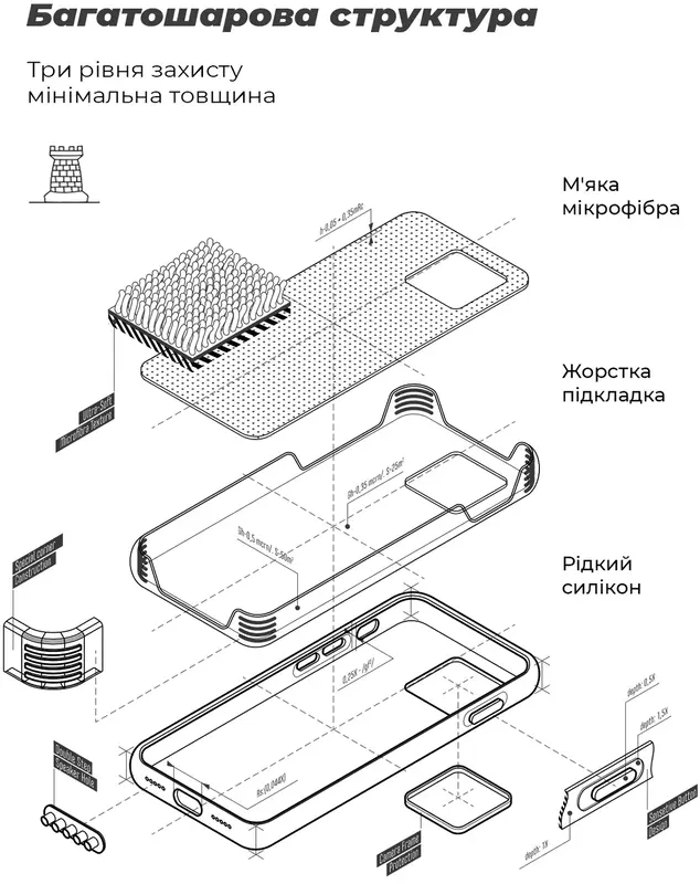 Чохол для OPPO A60 4G ArmorStandart ICON (Blue) - фото - №5