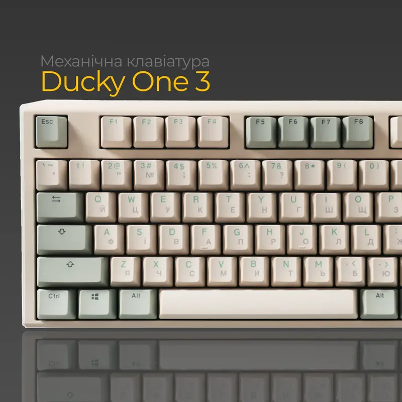 Ігрова клавіатура Ducky One 3 TKL Cherry MX Brown Matcha Cream - фото - №2