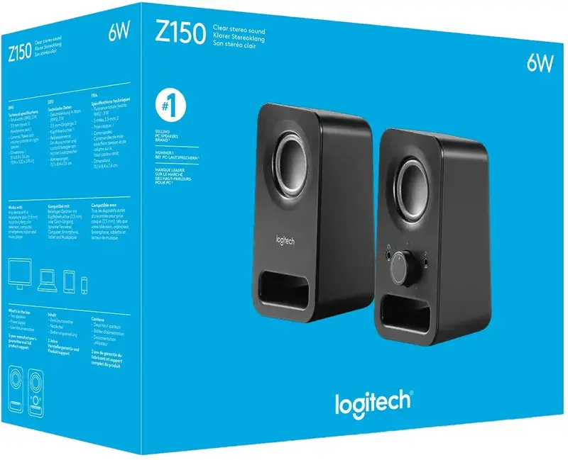 Комп'ютерна акустика Logitech Z150 Midnight Black - фото - №5