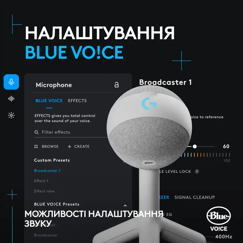Микрофон Logitech G Yeti Orb RGB with LIGHTSYNC OFF White фото