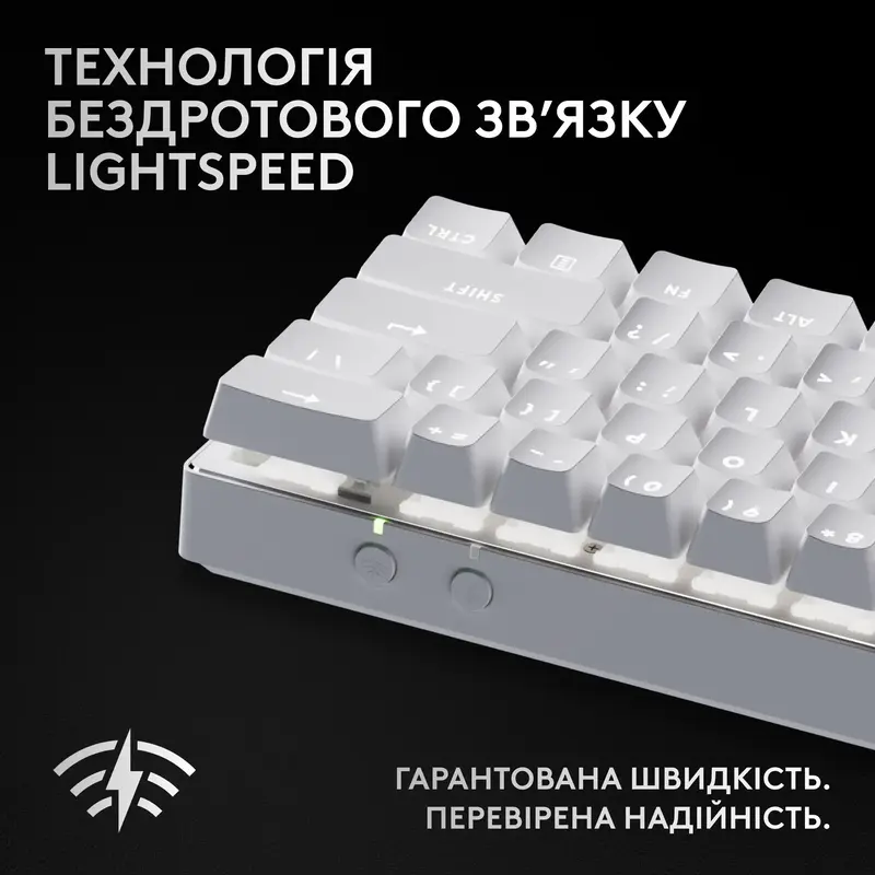 Ігрова клавіатура Logitech G Pro X 60 Lightspeed White Tactile switch - фото - №8