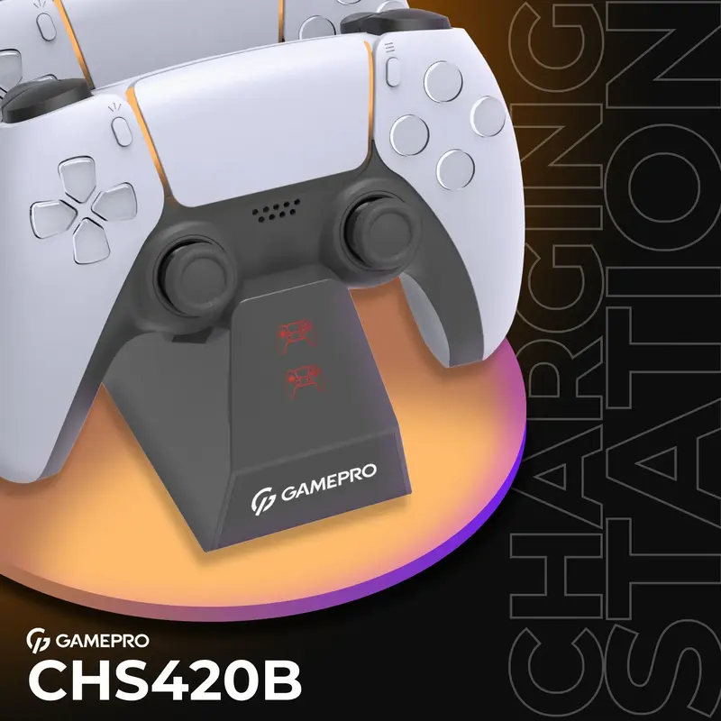Зарядная станция для геймпадов DualSense PS5 GamePro CHS420B фото