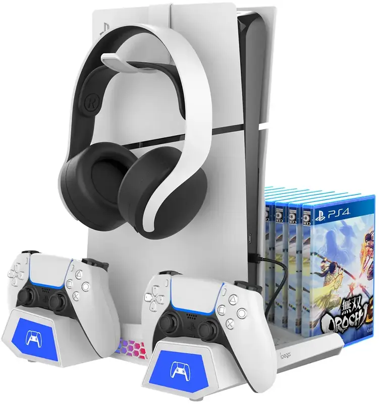 Подставка iPega PG-P5S023 для PlayStation 5 Slim с зарядкой для геймпадов фото