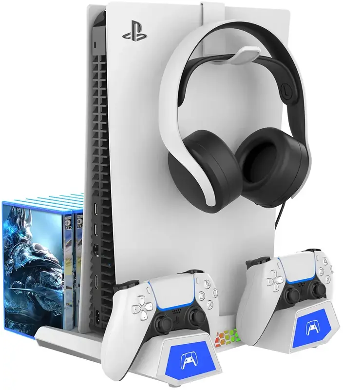 Подставка iPega PG-P5S023 для PlayStation 5 Slim с зарядкой для геймпадов фото