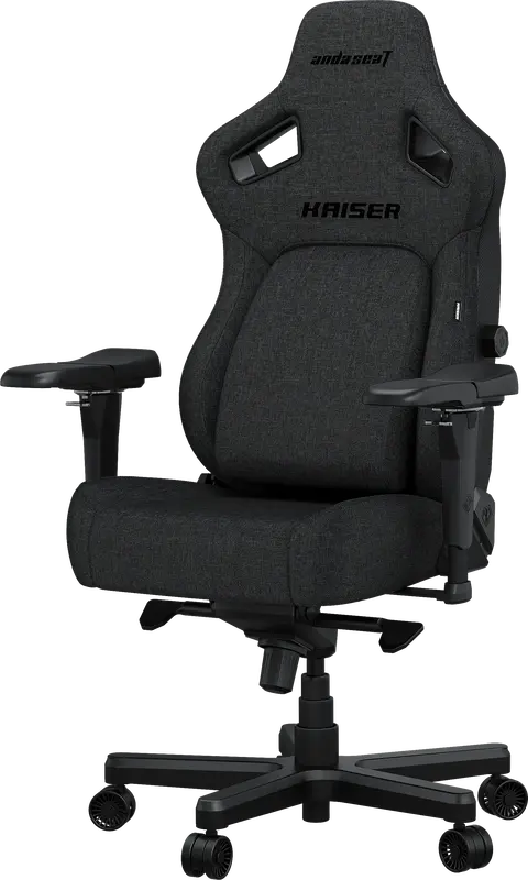 Игровое кресло Anda Seat Kaiser 4 Size XL Dark Gray Linen Fabric фото