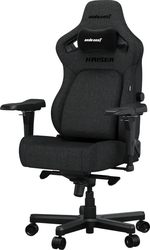 Игровое кресло Anda Seat Kaiser 4 Size XL Dark Gray Linen Fabric фото