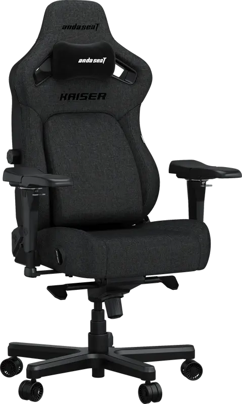 Игровое кресло Anda Seat Kaiser 4 Size XL Dark Gray Linen Fabric фото