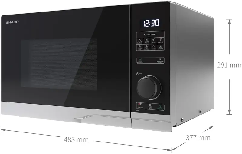 Мікрохвильова піч SHARP YC-PS234AE-S - фото - №4