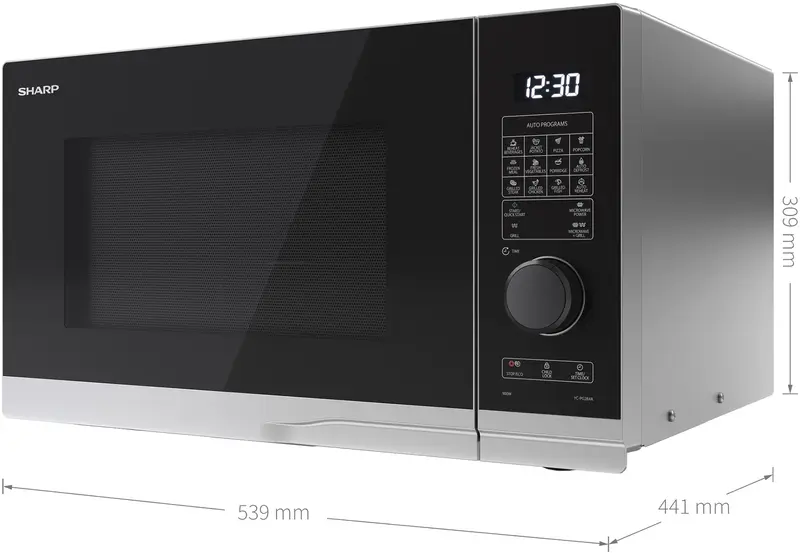 Мікрохвильова піч SHARP YC-PG254AE-S - фото - №3