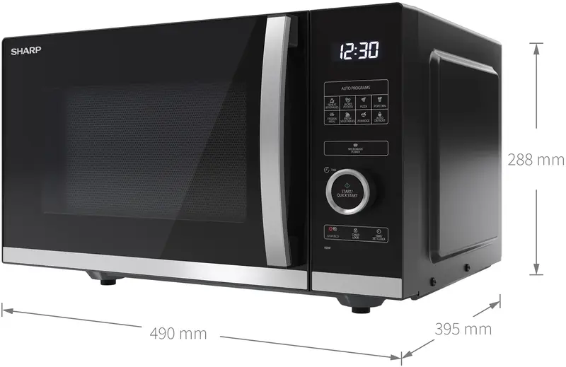 Мікрохвильова піч SHARP YC-QS254AE-B - фото - №5