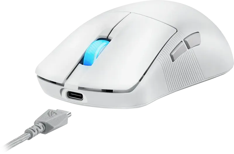 Миша ігрова ASUS ROG Harpe Ace Mini White - фото - №7