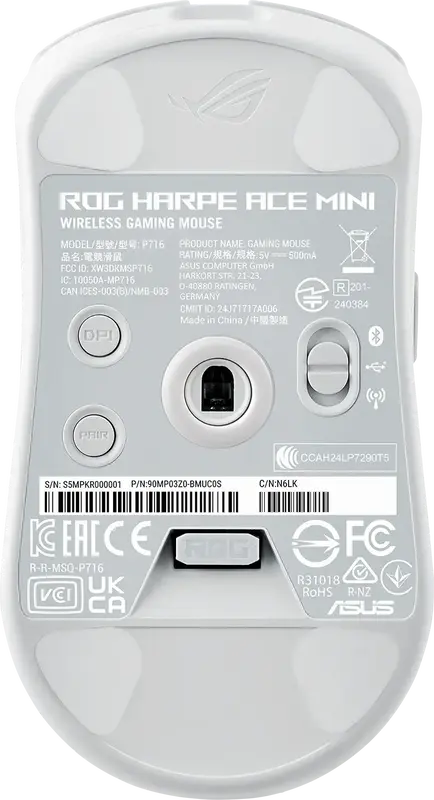 Миша ігрова ASUS ROG Harpe Ace Mini White - фото - №1