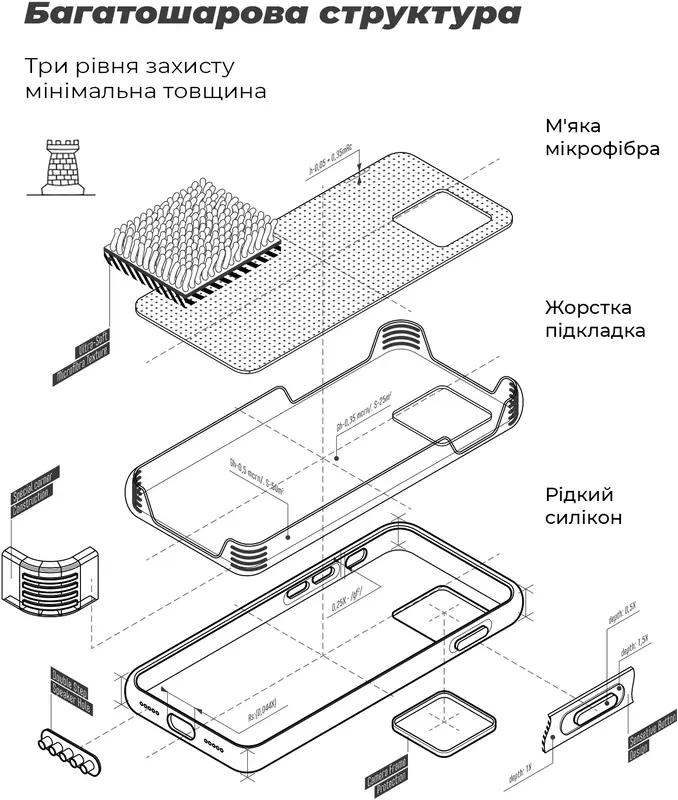 Чехол для Infinix Hot 50 4G ArmorStandart ICON Camera cover (Lavender) фото