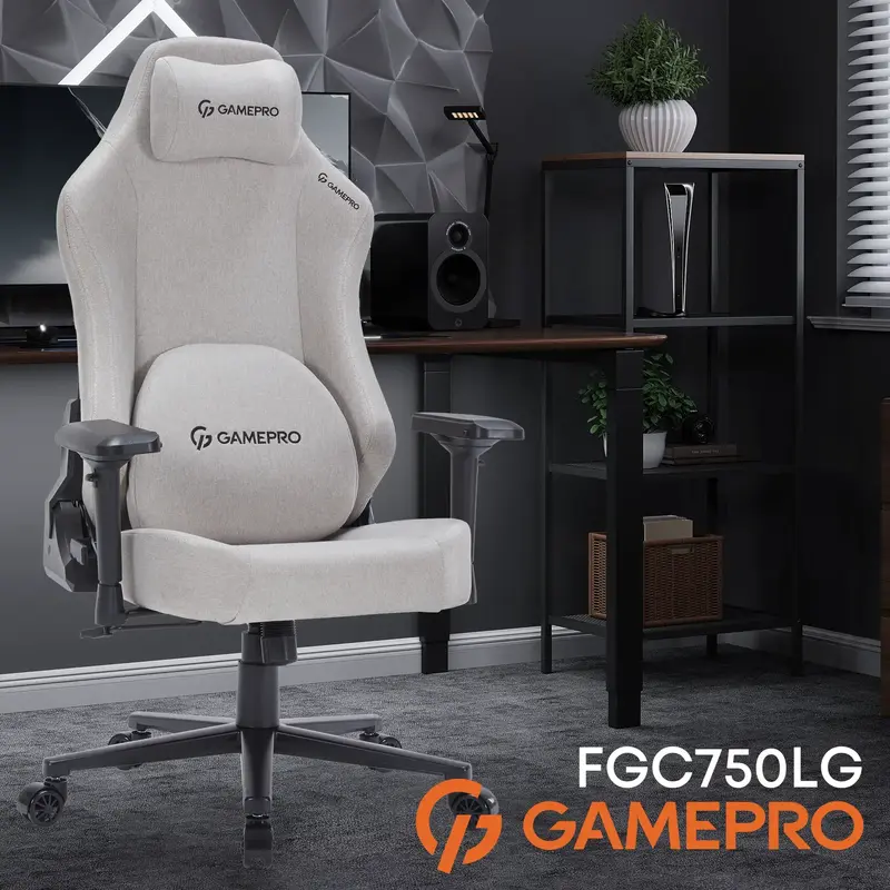 Игровое кресло GamePro FGC750LG Size L Fabric Light Grey фото